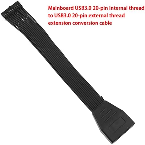 ПрекрасенSP USB 3.0 19/20 пински конектор кабел; USB 3.0 19/20 пински машки тип до USB 3.0 19/20 пин женски тип експандер USB 3.0 адаптер