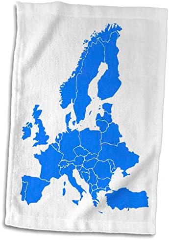 3drose Слика на мапата на Европа во прилично сина боја - крпи