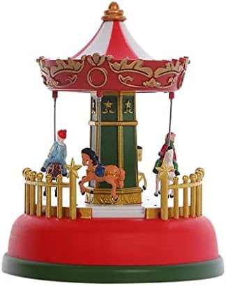 Божиќна музичка кутија Асувуд со лесна соба Декор за одмор музички украси Годишни декорации подарок