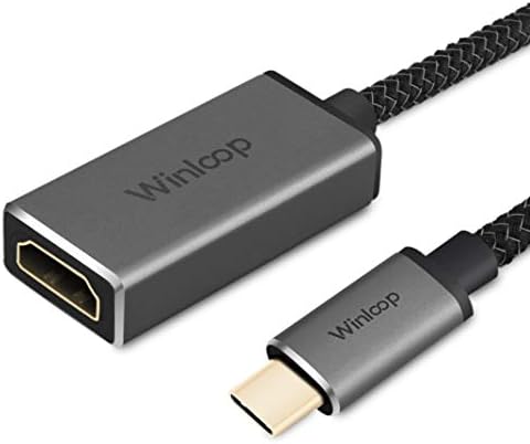 Winloop USB C до HDMI адаптер, USB 3.1 тип C до HDMI адаптер конвертор Thunderbolt 3 USB компатибилен со MacBook Pro 2019/2018, Samsung S10/S9,