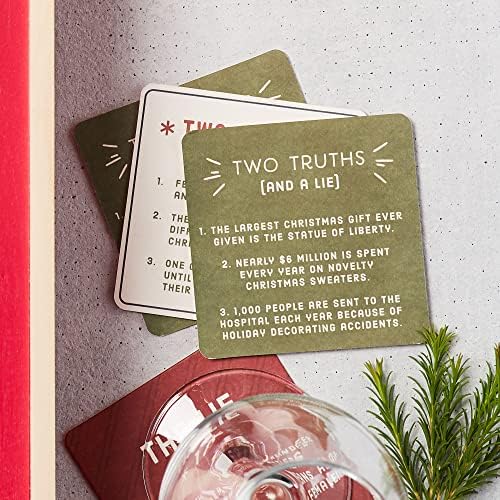 ДЕМДАКО Божиќ Вистината &засилувач; Лаги 3.5 Инчен Картон Партија Игра Подножјето Сет на 12
