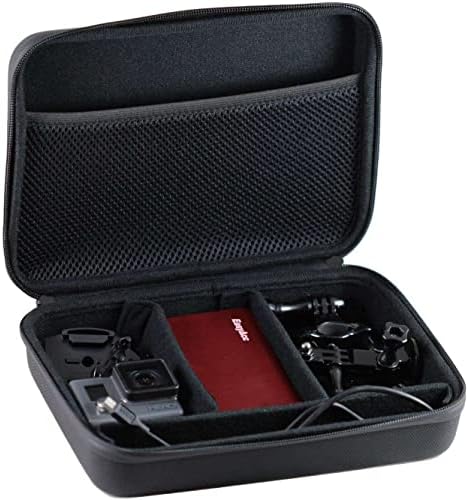 Navitech 8 во 1 Комбо комплет за додатоци за акциони камера со сива кутија - компатибилен со акционата камера IxRoad 4K