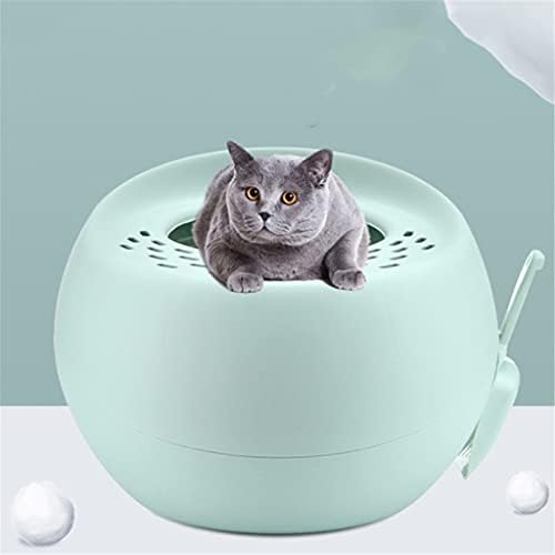 SLATIOM Снежни Топки Врвот Влез Тип Мачки Кутија За Отпадоци Круг Миленичиња Мачки Тоалет Големи Полу Затворени Пластични Песок