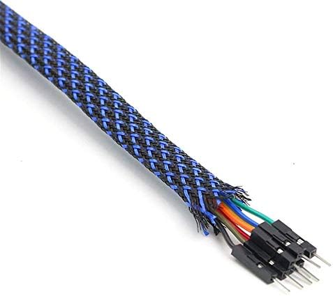 Плетен - кабелски ракави - ПЕТ за проширување на миленичиња разбој 1/2 -25ft, плетенка жица со жица, организатор за управување со кабелот