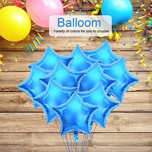 plplaaoo 10 парчиња 10 starвездени балони во форма на алуминиумски филмови балони за роденденска забава балони надувување на лебдечки балон