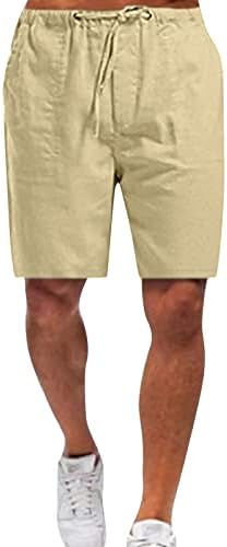 Ymosrh машки карго шорцеви за мажи природни панталони современ удобен квалитет мек џеб цврсти бои шорцеви машки