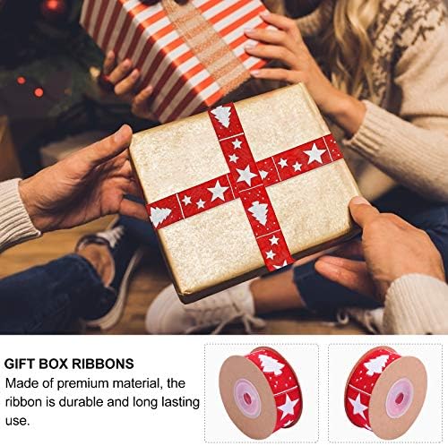 АБУФАН 1 Ролна Божиќни Панделки За Пакување Подароци Ленти За Новогодишна Елка Прирачник За Забава За Самостојно Снабдување
