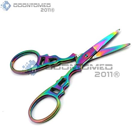 ODONTOMED2011 Многу од 3 парчиња мулти титаниум боја на бои за шиење на виножито за шиење ножици 3,5 ножици за шиење DIY алатки за ножици