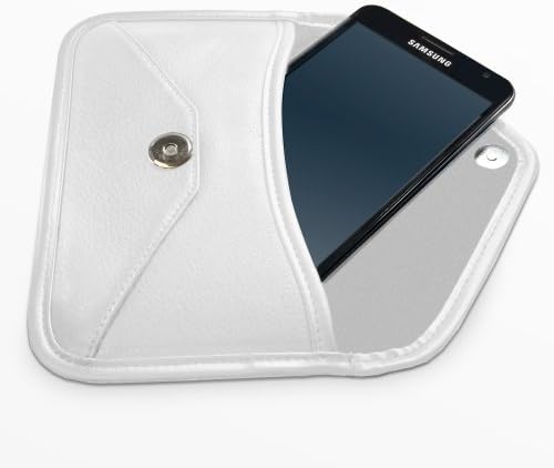 Boxwave Case Компатибилен со ZTE Blade A5 - Елитна кожна торбичка за месинџер, синтетички кожен покритие дизајн на пликови за куќиште
