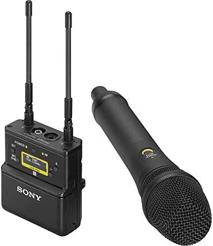 Sony UWP-D22 Камера-Монтирање Безжичен Кардиоиден Рачен Микрофон Систем + Слушалки + 8 x Батерии на Полнење + 3,5 mm Помошен