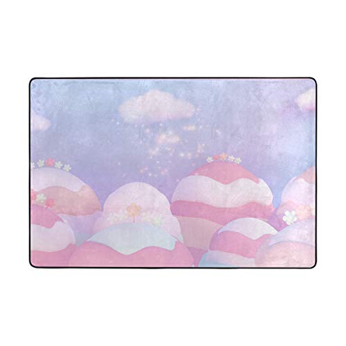 Mr.xzy Cloud Cute Mode Poind Sky Sky Голема површина килим за дневна соба Мека бебе деца ползи мат тепих за спална соба Декоративен кат