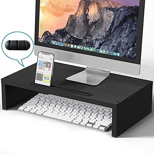 Ruxury Monitor Stand Riser, држач за држачи за лаптоп за биро, под складирање за канцелариски материјали за лаптоп, компјутер, печатач