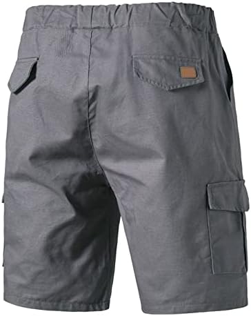 Xiaxogool карго шорцеви за мажи големи и високи спортски џебни работи кратки случајни еластични половини за влечење лабаво вклопување шорцеви