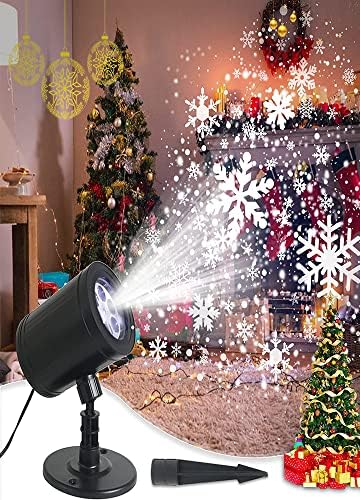 Божиќни проектори Светла на отворено, Божиќни украси Снежни светла за снегулки - Водоотпорен Проектор за Божиќни светло, Божиќни светла за снегулки