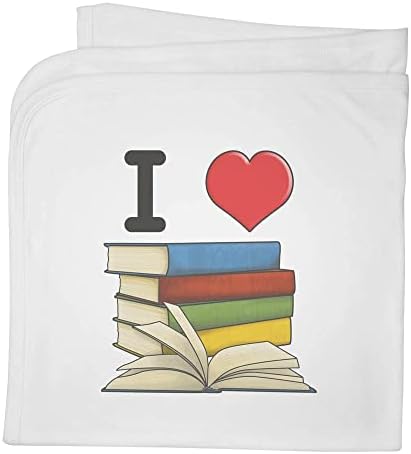 Азиеда „Јас сакам книги“ памучно бебе ќебе / шал