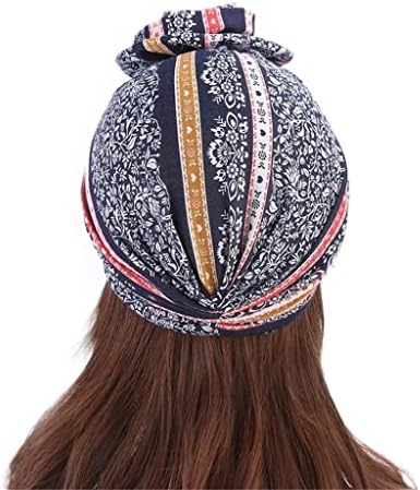 Czdyuf Women Women Cap Cap Cap Turban Hat Bohemia стил Цвет хиџаб капачиња Beanie дами додатоци за коса