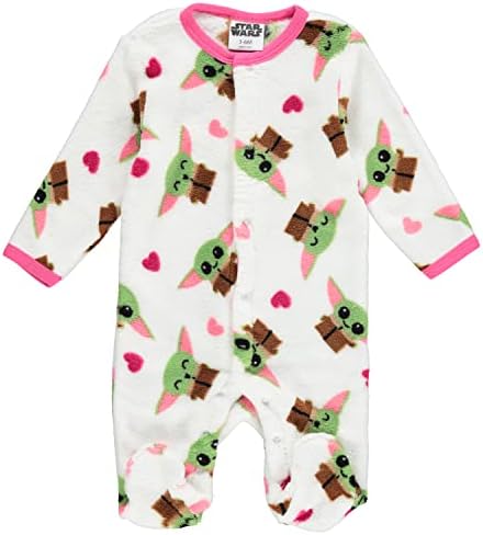 Војна на Starвездите Бебе Јода Бебе девојки Плишани Поларни ручифини пижами - Бебе пижами - Спиење на новороденчиња