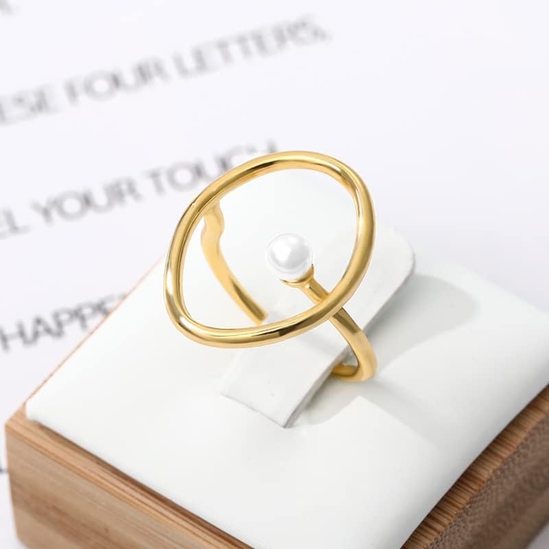 Ојалма фини бисерни прстени за жени мода прилагодлив тенок прст мини бисер тенок прстен женски ангажман накит најдобар пријател-JZ2957G-2-7-21652
