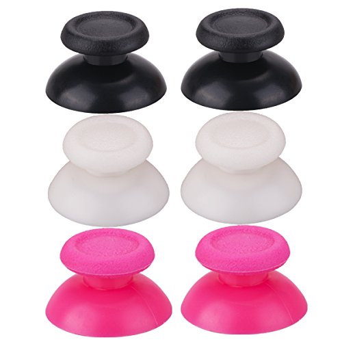 Јорха  3 x Pair Replacement Original Material Thumbstick Analog Buttons Custom Colourful for DualShock 4 PS4/Slim/PRO Controller Spare Parts Accessories Modded 
