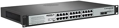 Sodola 24 Port Gigabit POE Switch 400W и 2 Port POE Extender 10/1 100Mbps Комбо