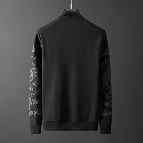 WPYYI Tracksuit постави трендовски бренд топла ринстон џемпер машка костум есенска светлина ретро-случајна двојна костум со две парчиња