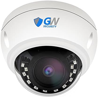 GW Security GW8087MMIC 8MP 4K IP POE 3x Оптичко зумирање 2.8-8 mm Моторизирана леќи за безбедност на куполи, вграден микрофон, откривање на