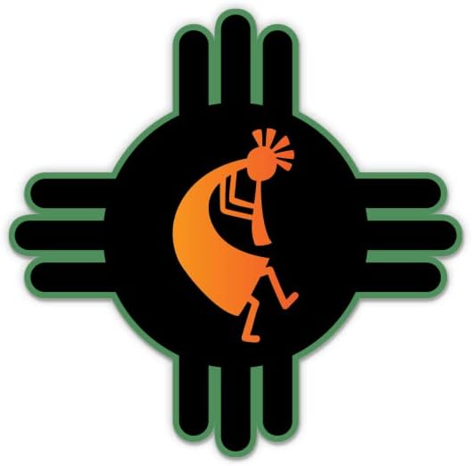 Кокопели Нова Мексико Сонце налепница - 3 налепница за лаптоп - водоотпорен винил за автомобил, телефон, шише со вода - Деклас Кокопели