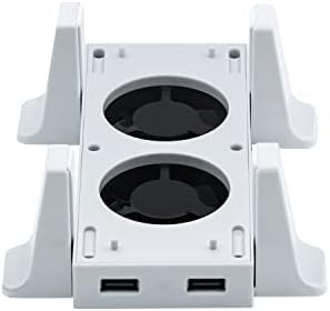 Толесум Вертикален Држач Со Вентилатор За Ладење За Xbox Серија S Конзола, Држач За Ладење Со Дополнителни 2 USB Порти-Бело