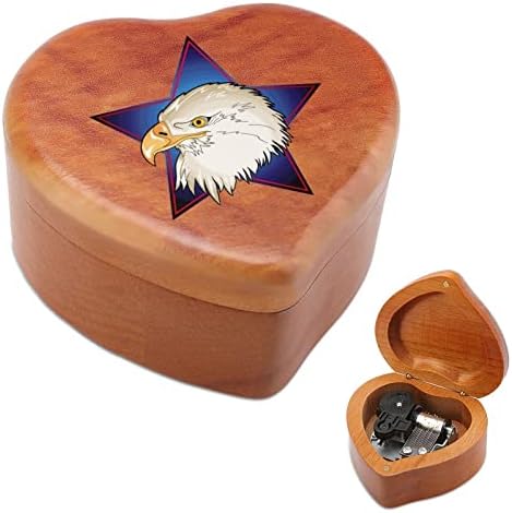 Музички музички кутија за јалави орел дрво гроздобер музички кутија подарок за Божиќен роденден Денот на вineубените