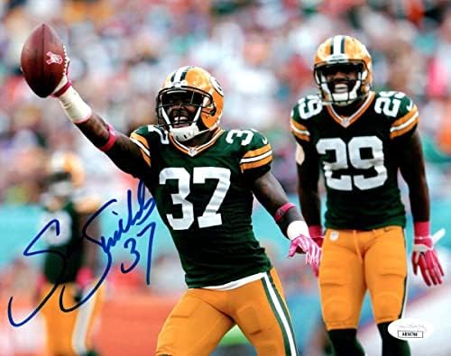 Сем Шилдс потпиша автограмиран 8x10 Photo Green Bay Packers JSA AB54766 - Автограмирани НФЛ фотографии