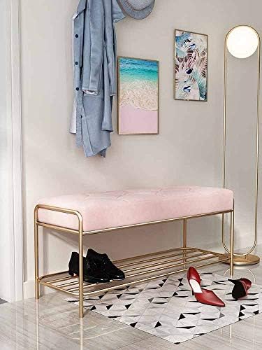 TJLSS едноставна железна уметност врата промена столче домашна врата може да седи кабинет за чевли светло луксуз креативно столче