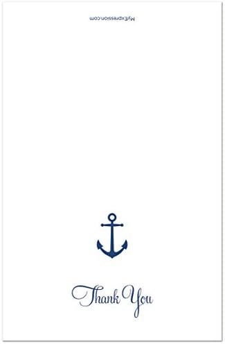 MyExpression.com 50 CNT Едноставен морнарски прицврстувач Наутички благодарам картички