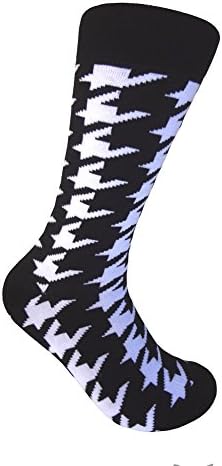 Тројно М Плус Машки Разни Црни/Бели Чорапи За Фустани, една големина одговара на повеќето мажи;Големина На Чорап 10-13.