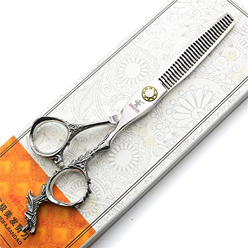 Хематит 6 инчен фризерски ножици во собата Јапонија 440с нерѓосувачки челик фризерски ножици високо-крајот лого фризерски алатки