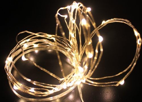 Ezdiyworld- топла боја на бакарна жица - 18 ft LED стринг светло со 50 индивидуални LED's