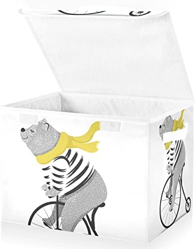 иневгого Мечка Корпи За Складирање Велосипеди Со Капаци за Организирање Склопувачки Кутии за Складирање Со Рачки Кутија За Коцки