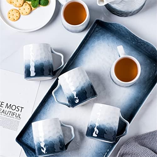 TJLSS градиент керамички чај постави вода чаша чај сад ладен котел со табела за домаќинство попладневно чаша чаша сет кафе чаша за кафе