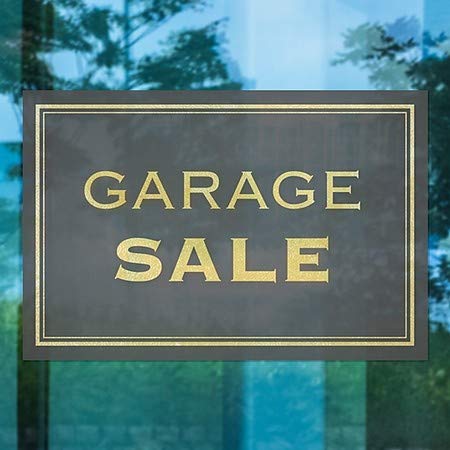CGSignLab | Продажба на гаража -Класично злато Влечење на прозорецот | 36 x24