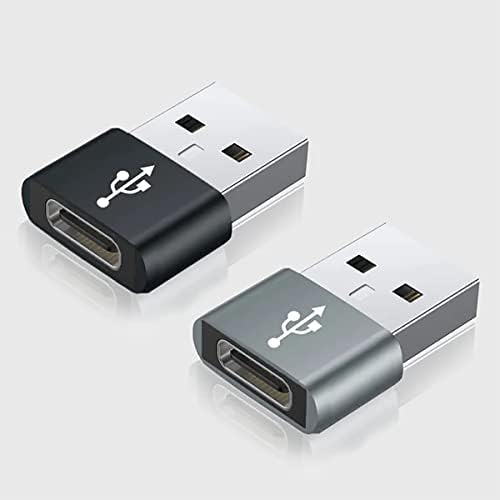 USB-C женски до USB машки брз адаптер компатибилен со вашиот ZTE Axon 10S Pro 5G за полнач, синхронизација, OTG уреди како тастатура, глушец,