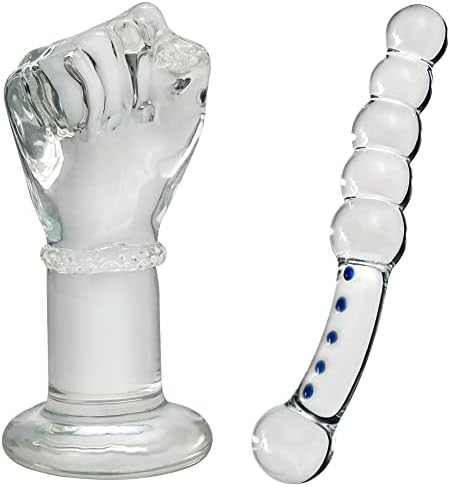 Објавување на раката на тупаницата стаклен анален приклучок и монистра за стакло задникот стимулатор повеќенаменска употреба за машки и женски