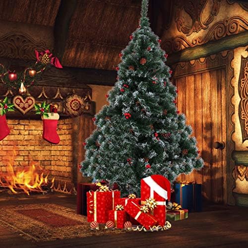 Ywindl Реална елка со штанд, 6/7ft Премиум вештачки шарки со елки, лажни моливи елки, Божиќни украси за украси за затворено на отворено, árbol