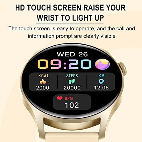 Ckyiwaa Bluetooth Smart Watch, KC08 Smart Watch Full Touching Screen Fitness IP67 водоотпорен Bluetooth Smartwatch за Android iOS