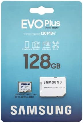 Samsung EVO Плус 128gb MicroSDXC Sd Мемориска Картичка Работи Со Samsung Galaxy Tab Active4 Pro И Таб А7 10.4 Паметен Пакет Таблети Со