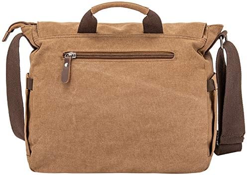 Гроздобер оригинална кожа восочена чанта со платно, голема торба за рамо со рамо со раб, солиден компјутер 15,6 лаптоп торба за лаптоп