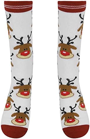 Christmasенски божиќни чорапи на Renvena Возрасни топли чорапи Зимски термички памучни екипи чорапи