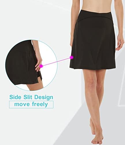 Slimour Women Print Golf Scirt Sparts Sparts со џебови пливаат здолниште со високи половини со шорцеви