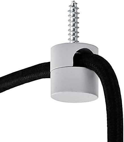 Старкит Сваг кука за кабел за тавани со тавани, кука за ламба од 6 пакувања за висечки тела за осветлување на приврзоци, бело