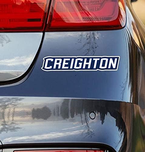 Налепници на универзитетот Крајтон, Bluejays Wordmark Logo Car Decal Tehe Heavy-Duty Wetterproof Официјално лиценциран NCAA винил за браници,