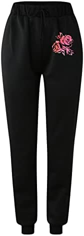 Miените од миашуи ги прикриваат панталоните женски панталони со средно половината црни тесто отпечатоци долги панталони лабави