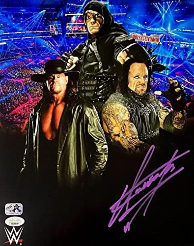 WWE Ексклузивен Андертејкер потпиша автограмирана 11x14 фотографија JSA автентична 10 виолетова - автограмирани фотографии во борење